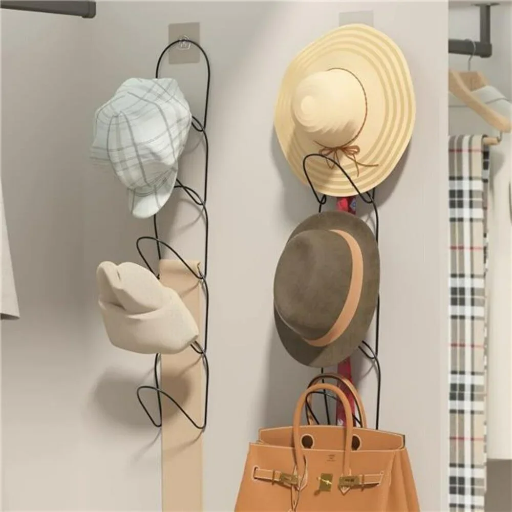 LINFIDITE 10 Pack Hat Rack Over Door Cap Organizer Wall Closet Hanger Set
